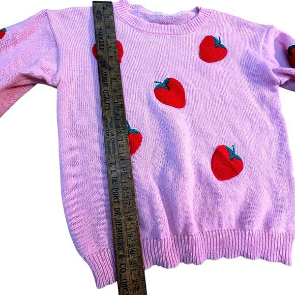 Strawberrry Sweater Unbranded Women’s Large‎ Pink - Picture 9 of 9